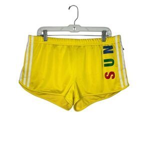 Adidas X Pharrell Williams Women’s Large Sun Hu Yellow Activewear Shorts